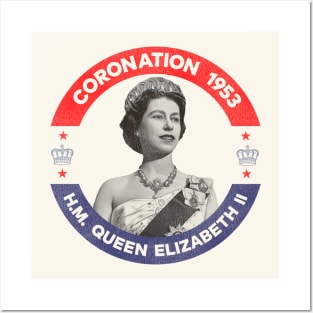 Queen Elizabeth Vintage 1953 Coronation Posters and Art